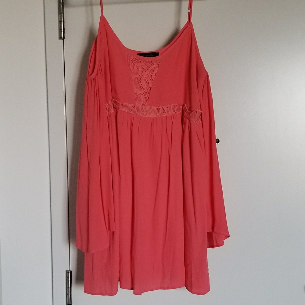NWOT Cold Shoulder Coral Dress